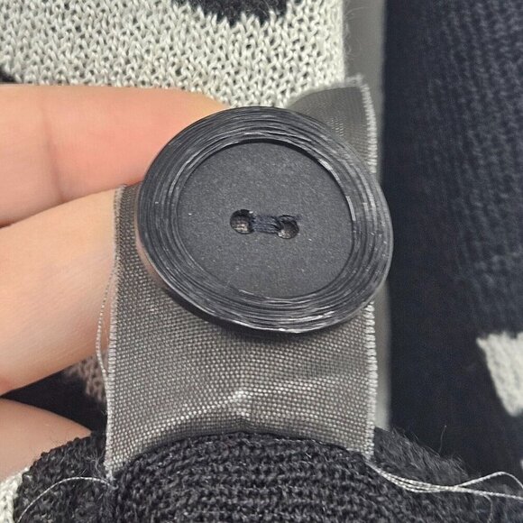 Roni Rabl Abstract Cape Cardigan Black/White Women’s Size M/L Artsy Art To Wear - Picture 9 of 11